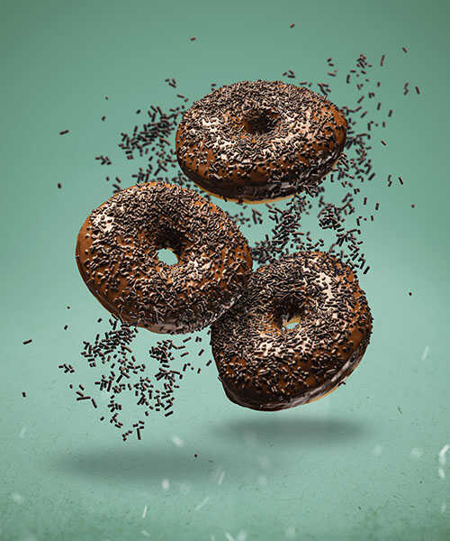 Paquete de 3 Donas de Chocolate con Chispas