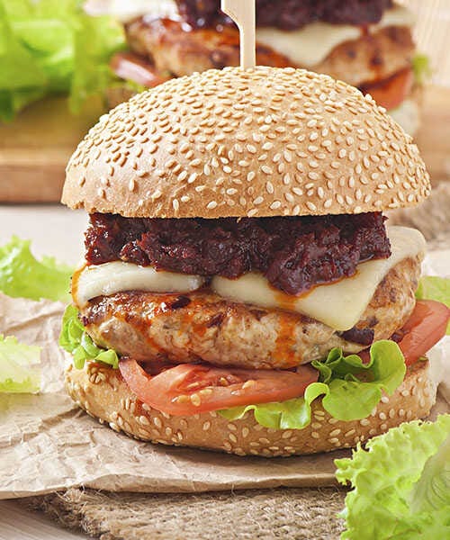 Hamburguesa de Pollo y Chili