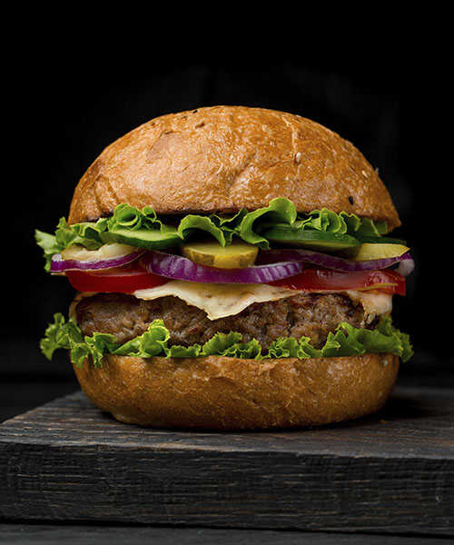 Hamburguesa Queso y  Pepinos